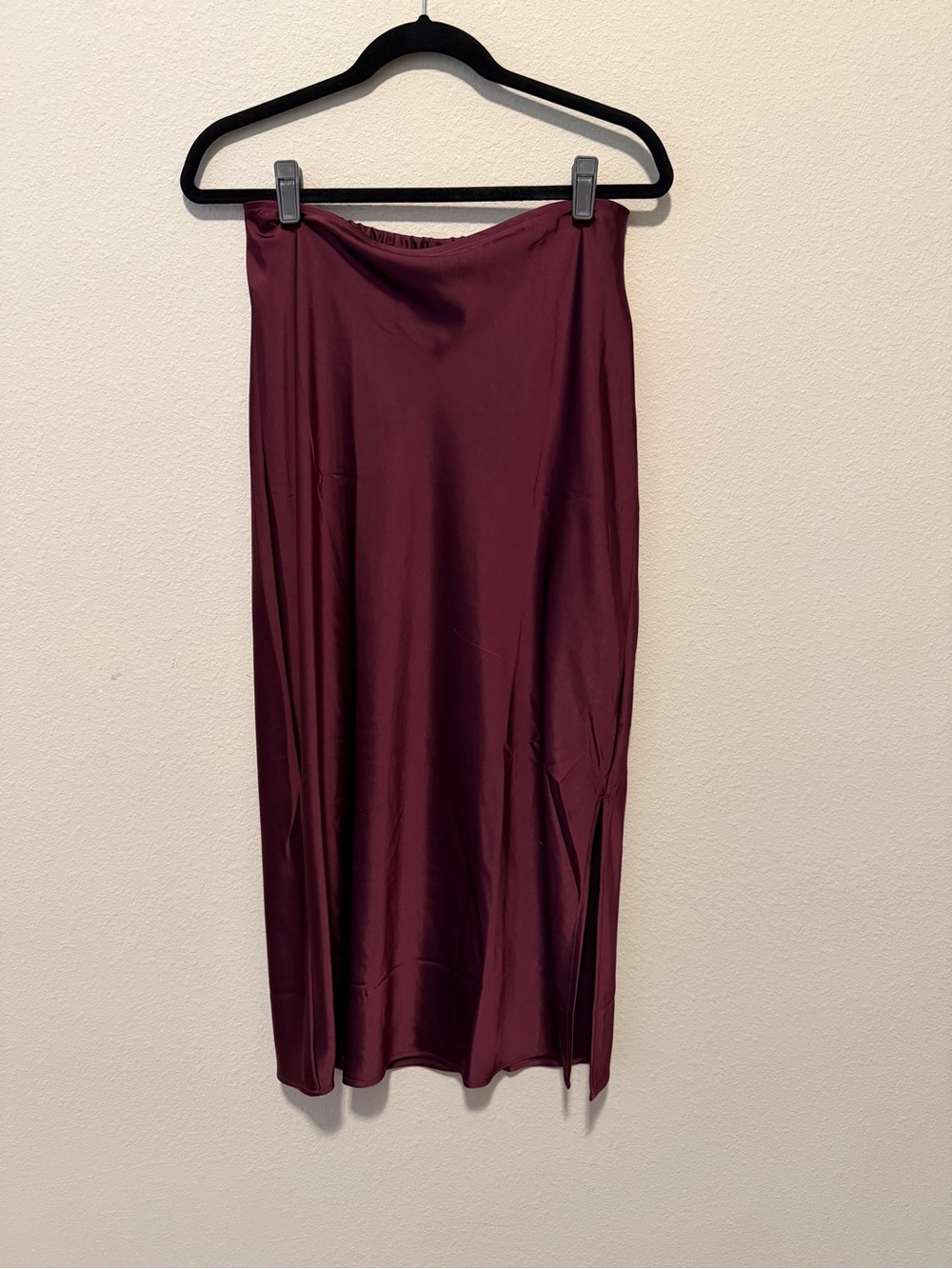 Old Navy Satin Midi Slip Skirt - Wine